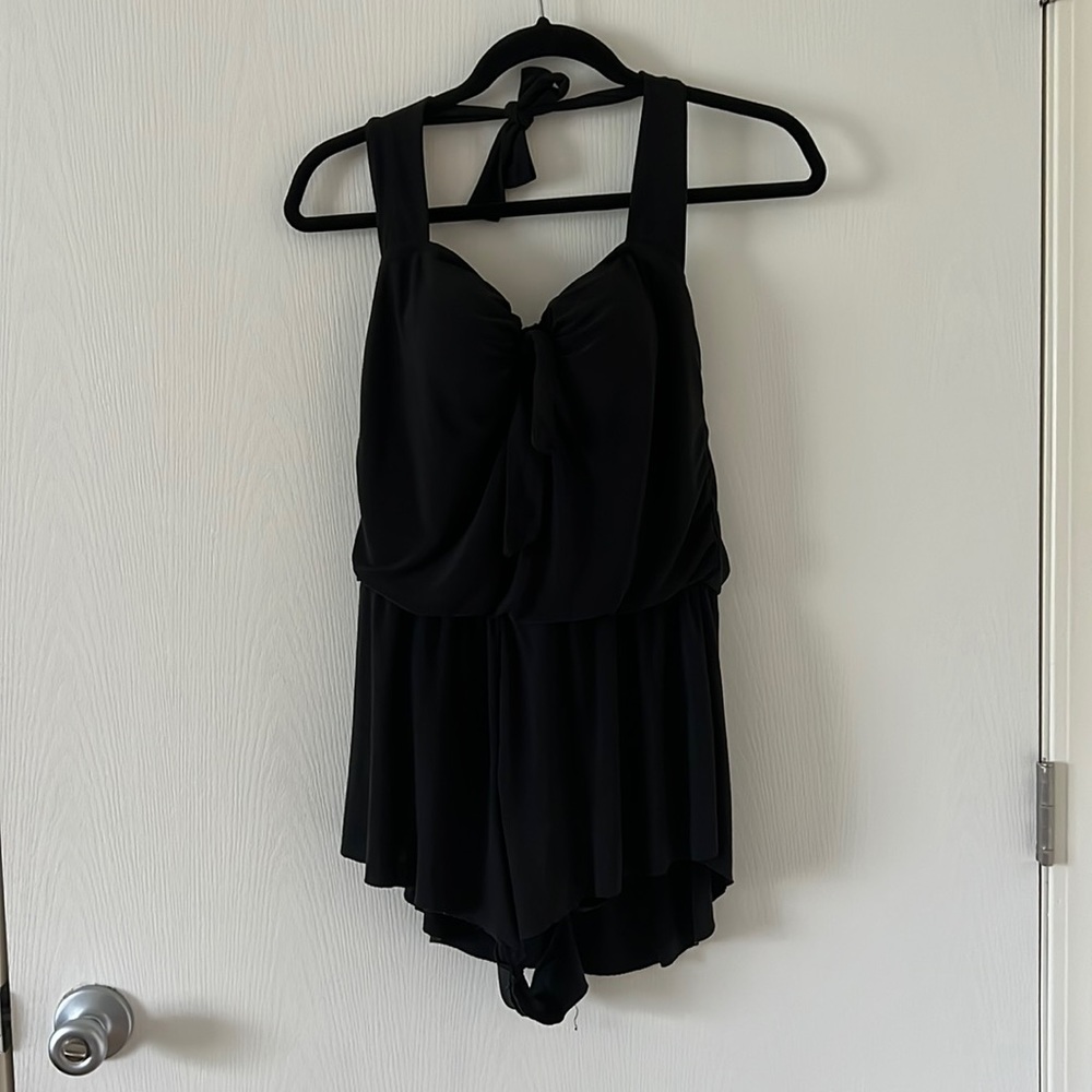 Aqua Green Romper-Style swimsuit GUC